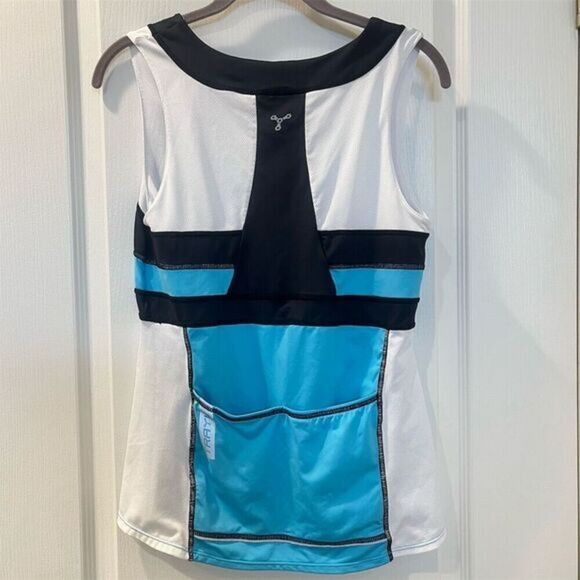 Women's Blue and Black Tank Top - Picture 1 of 15